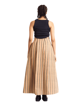 "SUNSET STRIPES" MAXI SKIRT