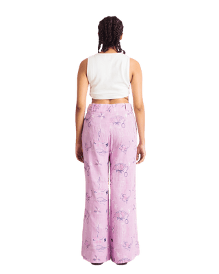 "THORNS AND ROSES" KHADDAR PANTS