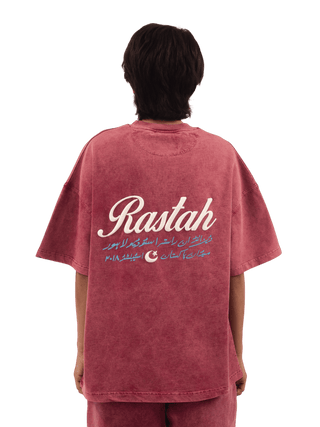 Maroon Acid Wash Made in Pak T-Shirt (V4)