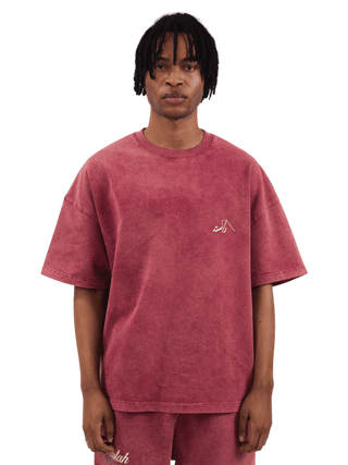 Maroon Acid Wash Made in Pak T-Shirt (V4)