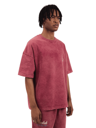 Maroon Acid Wash Made in Pak T-Shirt (V4)