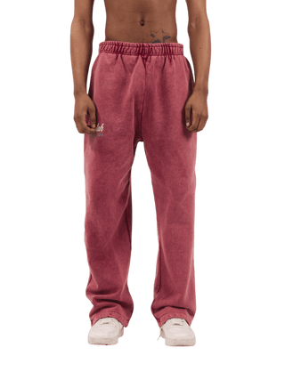 Maroon Acid Wash Made in Pak Sweatpants (V4)