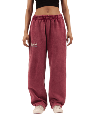 Maroon Acid Wash Made in Pak Sweatpants (V4)