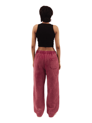 Maroon Acid Wash Made in Pak Sweatpants (V4)