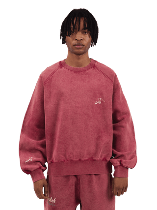 Maroon Acid Wash Made in Pak Sweatshirt (V4)