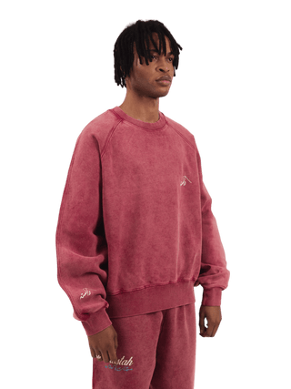 Maroon Acid Wash Made in Pak Sweatshirt (V4)