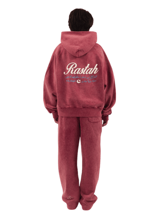 Maroon Acid Wash Made in Pak Hoodie (V4)