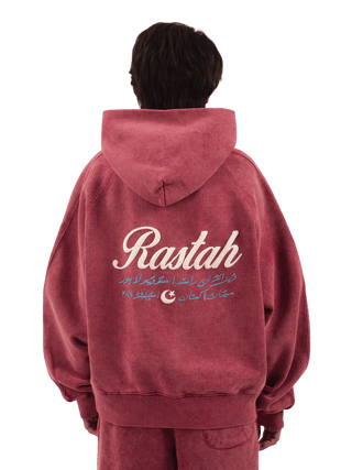 Maroon Acid Wash Made in Pak Hoodie (V4)