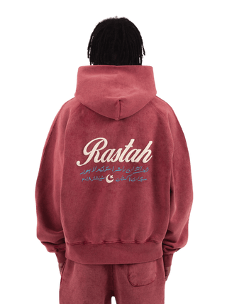 Maroon Acid Wash Made in Pak Hoodie (V4)