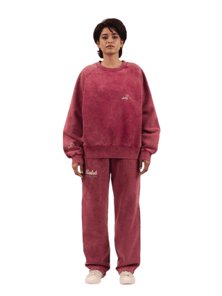 Maroon Acid Wash Made in Pak Sweatshirt (V4)