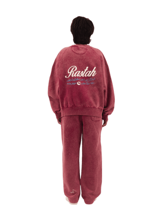 Maroon Acid Wash Made in Pak Sweatshirt (V4)