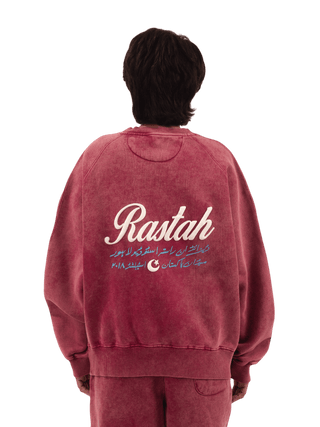 Maroon Acid Wash Made in Pak Sweatshirt (V4)