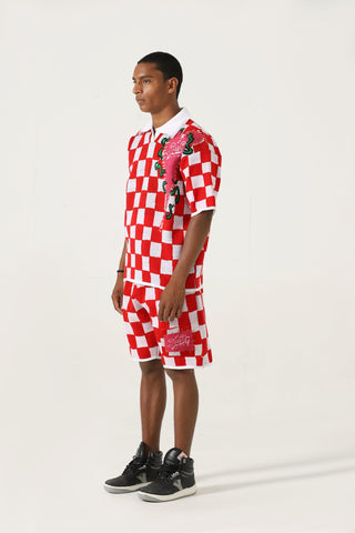 Knit check shorts