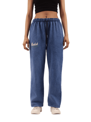 Blue Acid Wash Made in Pak Sweatpants (V4)