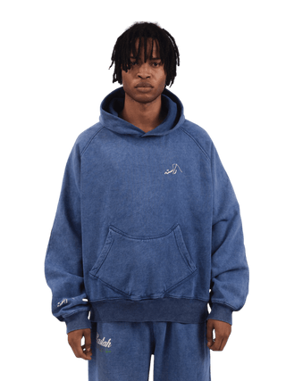 Blue Acid Wash Made in Pak Hoodie (V4)