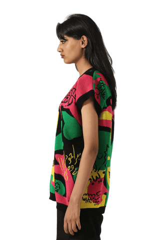 "cartoon mind" knit vest