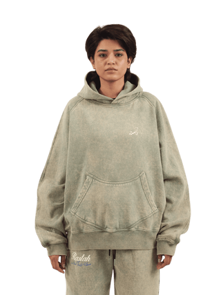 Seafoam Acid Wash Made in Pak Hoodie (V4)