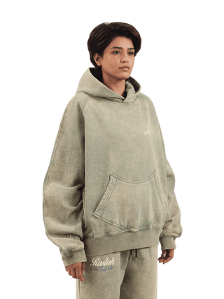 Seafoam Acid Wash Made in Pak Hoodie (V4)