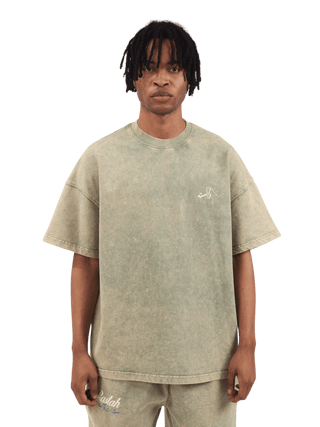 Seafoam Acid Wash Made in Pak T-Shirt (V4)