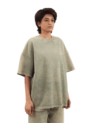 Seafoam Acid Wash Made in Pak T-Shirt (V4)