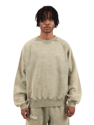 Seafoam Acid Wash Made in Pak Sweatshirt (V4)