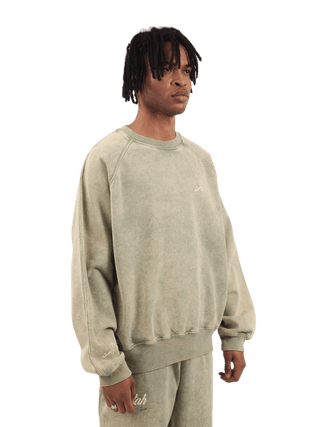 Seafoam Acid Wash Made in Pak Sweatshirt (V4)