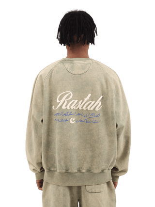 Seafoam Acid Wash Made in Pak Sweatshirt (V4)