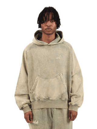 Seafoam Acid Wash Made in Pak Hoodie (V4)