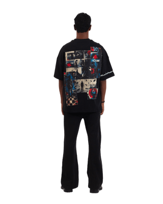 "Perpetual Motion" Oversized Black T-Shirt