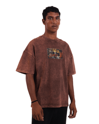 "Eternal Cycle" Oversized Rust Brown T-Shirt