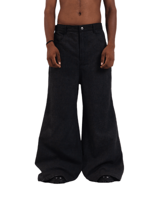 "Eclipse Elegance" Wide Flared Denim Trousers