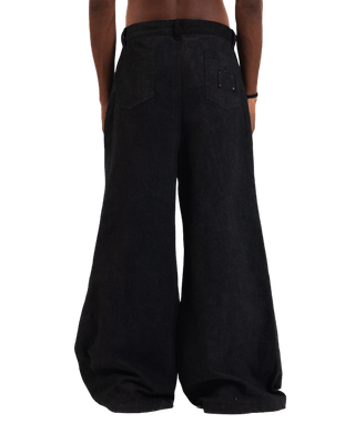 "Eclipse Elegance" Wide Flared Denim Trousers