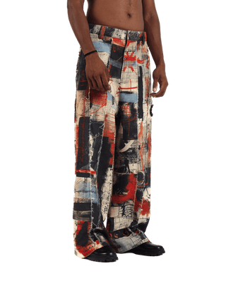 "Artistry in Motion" Printed Straight Leg Trousers