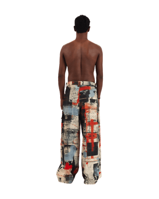 "Artistry in Motion" Printed Straight Leg Trousers