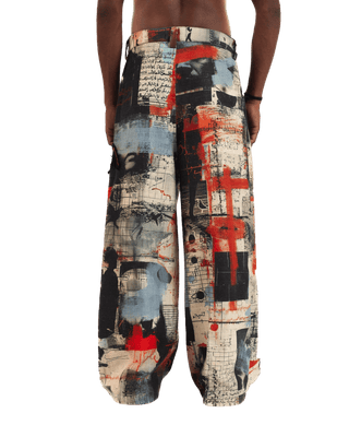 "Artistry in Motion" Printed Straight Leg Trousers