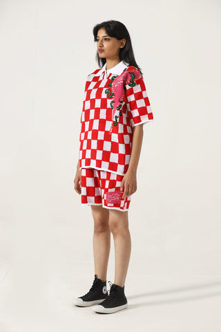Knit check shorts