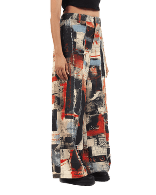 "Artistry in Motion" Printed Straight Leg Trousers