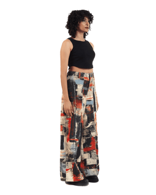 "Artistry in Motion" Printed Straight Leg Trousers