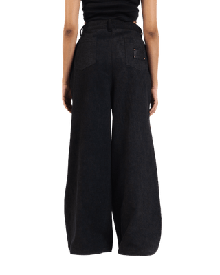 "Eclipse Elegance" Wide Flared Denim Trousers