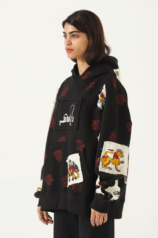 patchwork blockprint hoodie v4