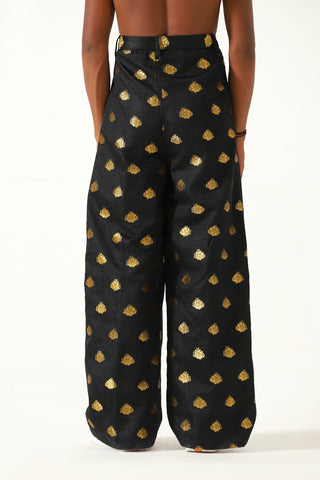 SILK MOTIF TROUSERS