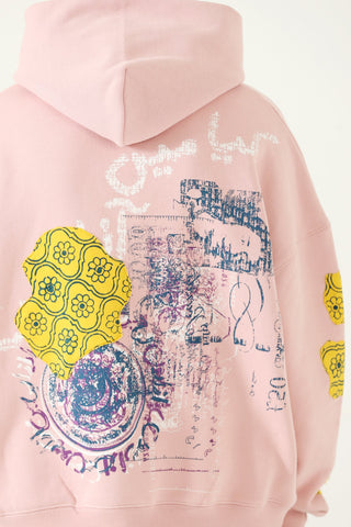 "azaad" blockprint patchwork hoodie