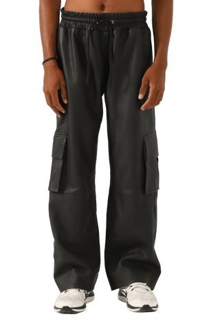 leather cargo pants