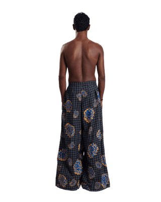 "Midnight Garden" Handwoven Block Printed Trousers