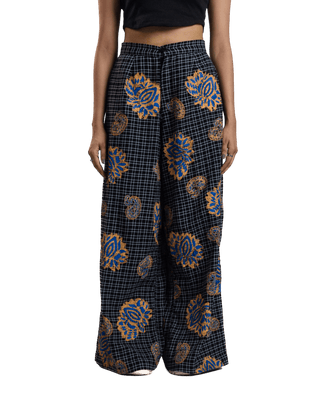 "Midnight Garden" Handwoven Block Printed Trousers