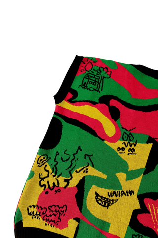 "cartoon mind" knit vest