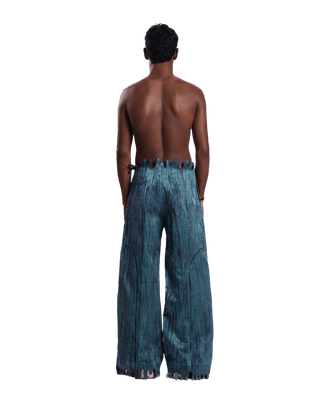 "Mystic Wave" Jacquard Trousers