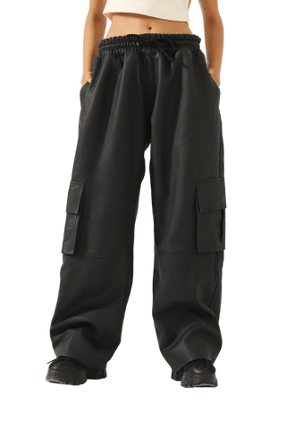 leather cargo pants