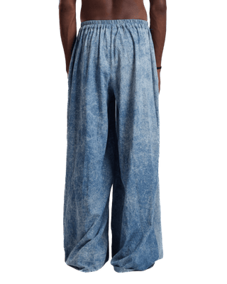 "Ocean Waves" Flared Acid Wash Denim Trousers (f)