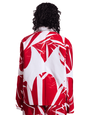 "Vortex Blaze" Abstract Printed Nylon Jacket